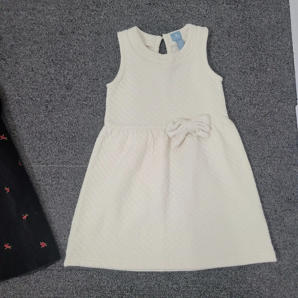 Gymboree Baby Gap 4‎ Dress Lot Black Velvet Floral Cream Quilted Bow Sleeveless